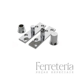 Dobradiça Pivotante Para Porta Sem Regulagem em Inox PF1314 Até 80kg